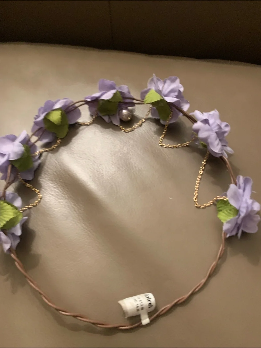 Claire's Lavender Floral 🪻Halo with Gold 💛Accent Chain